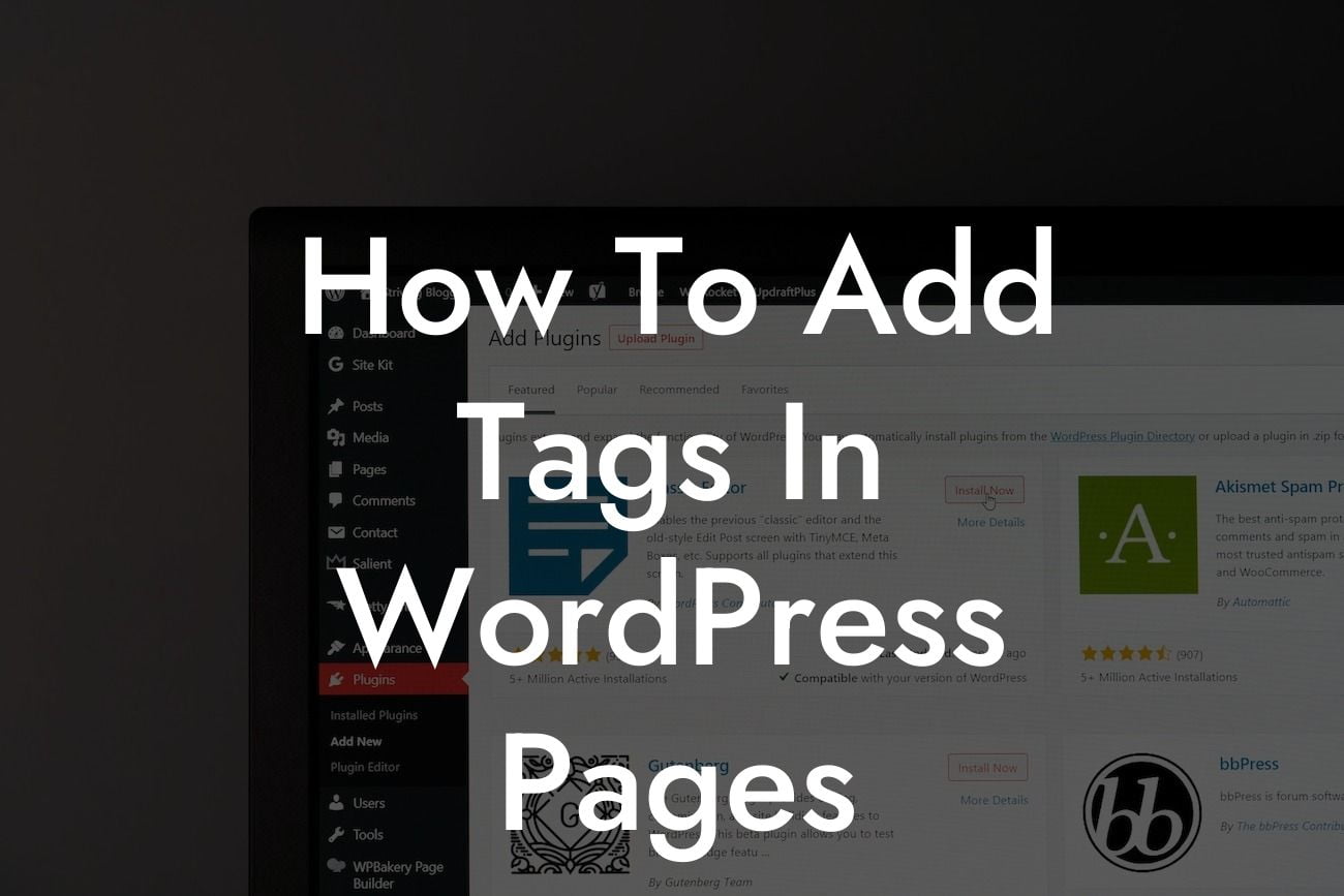 How To Add Tags In WordPress Pages