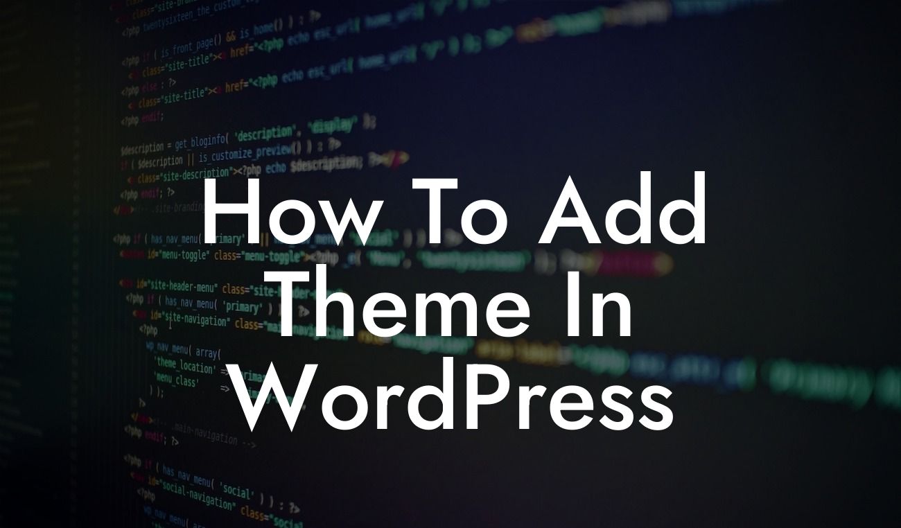 How To Add Theme In WordPress