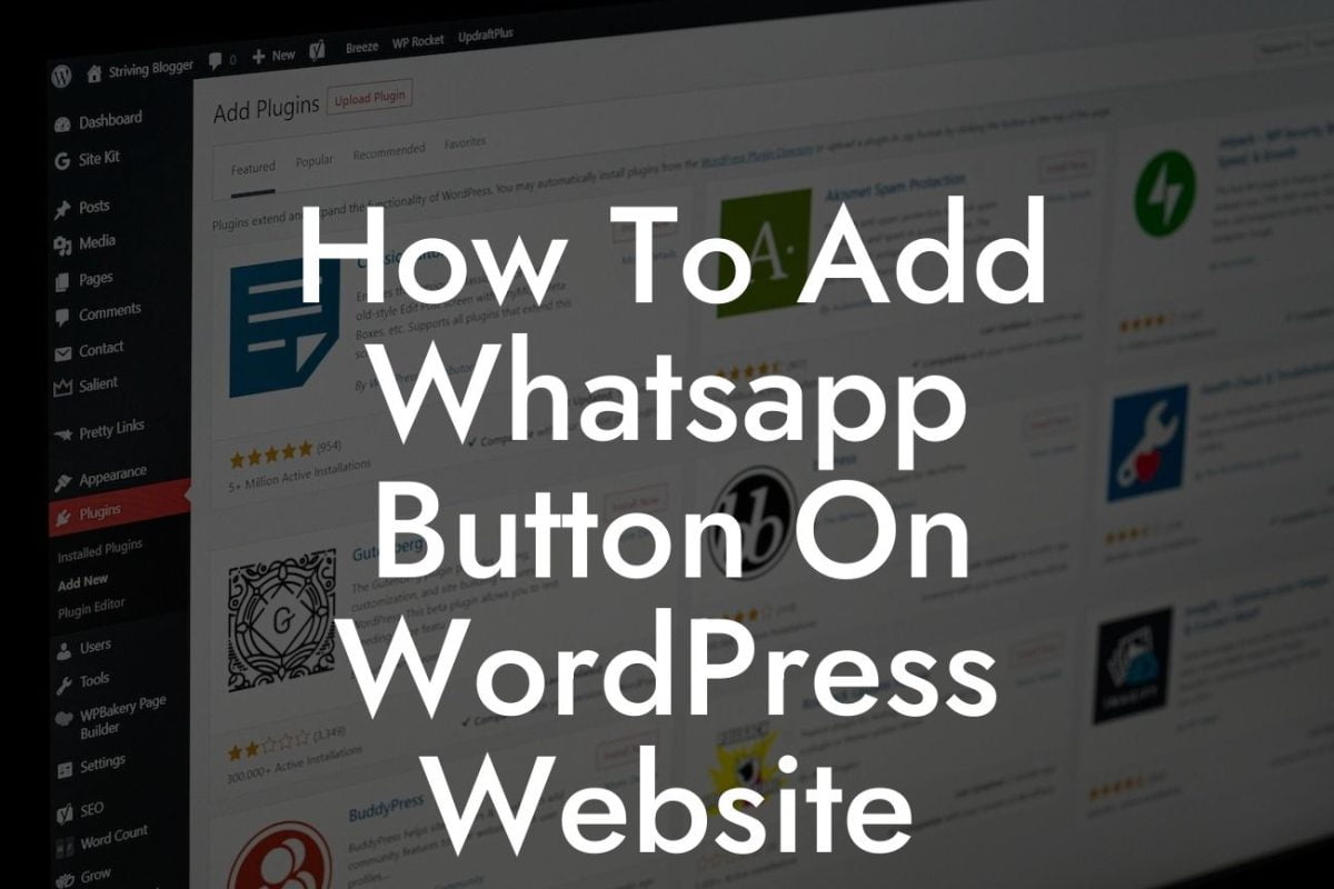 How To Add Whatsapp Button On WordPress Website