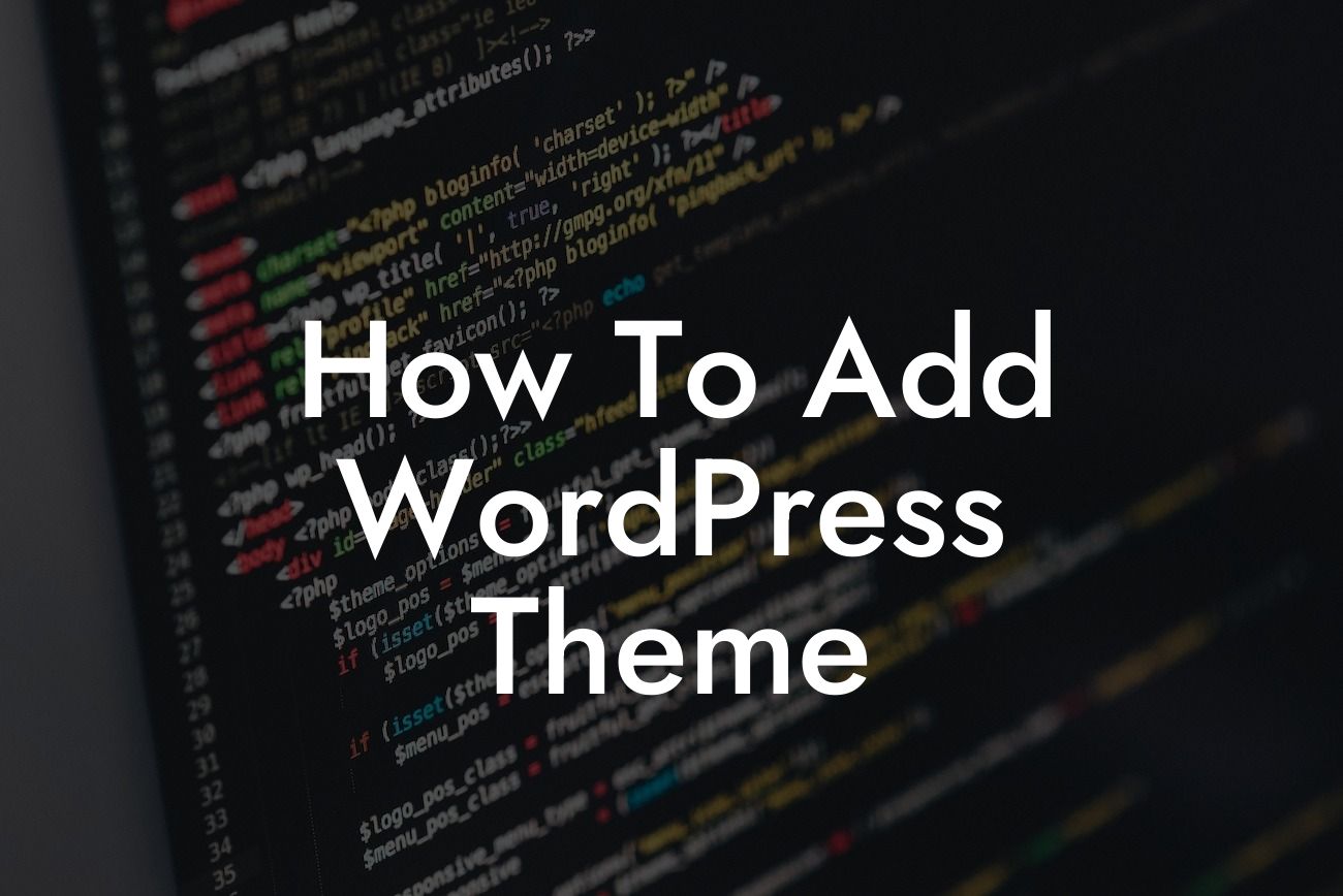 How To Add WordPress Theme