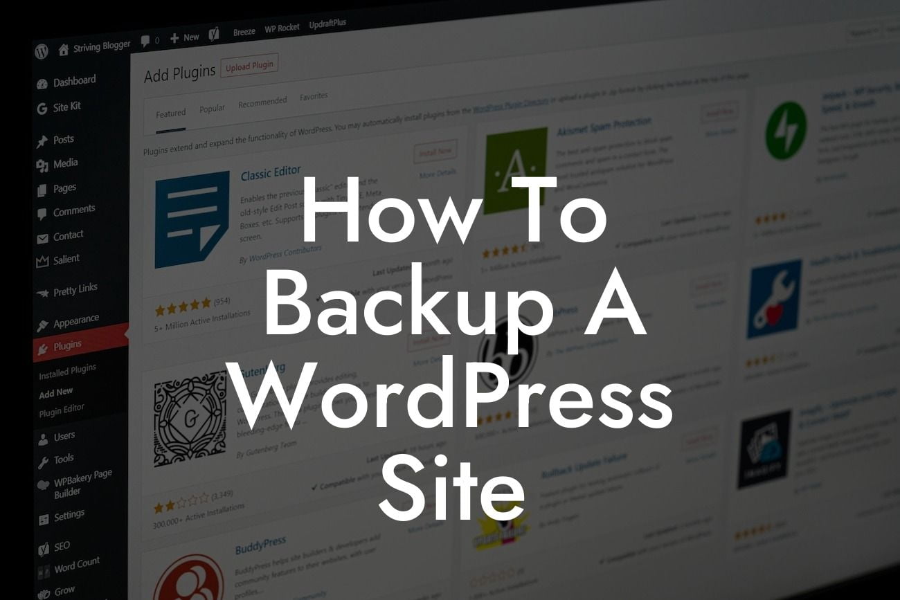 How To Backup A WordPress Site