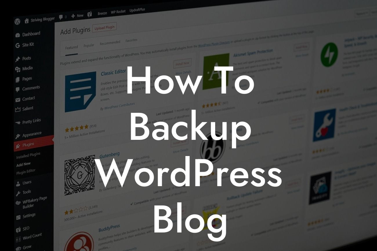 How To Backup WordPress Blog