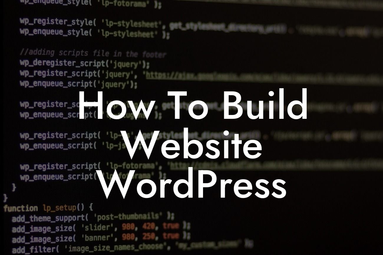 How To Build Website WordPress