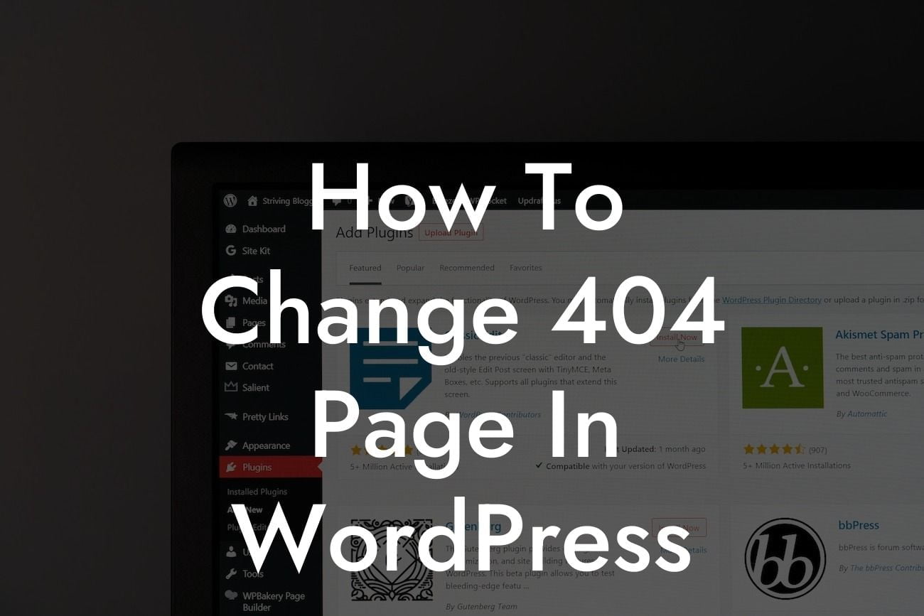 How To Change 404 Page In WordPress