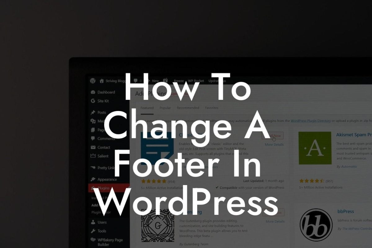 How To Change A Footer In WordPress