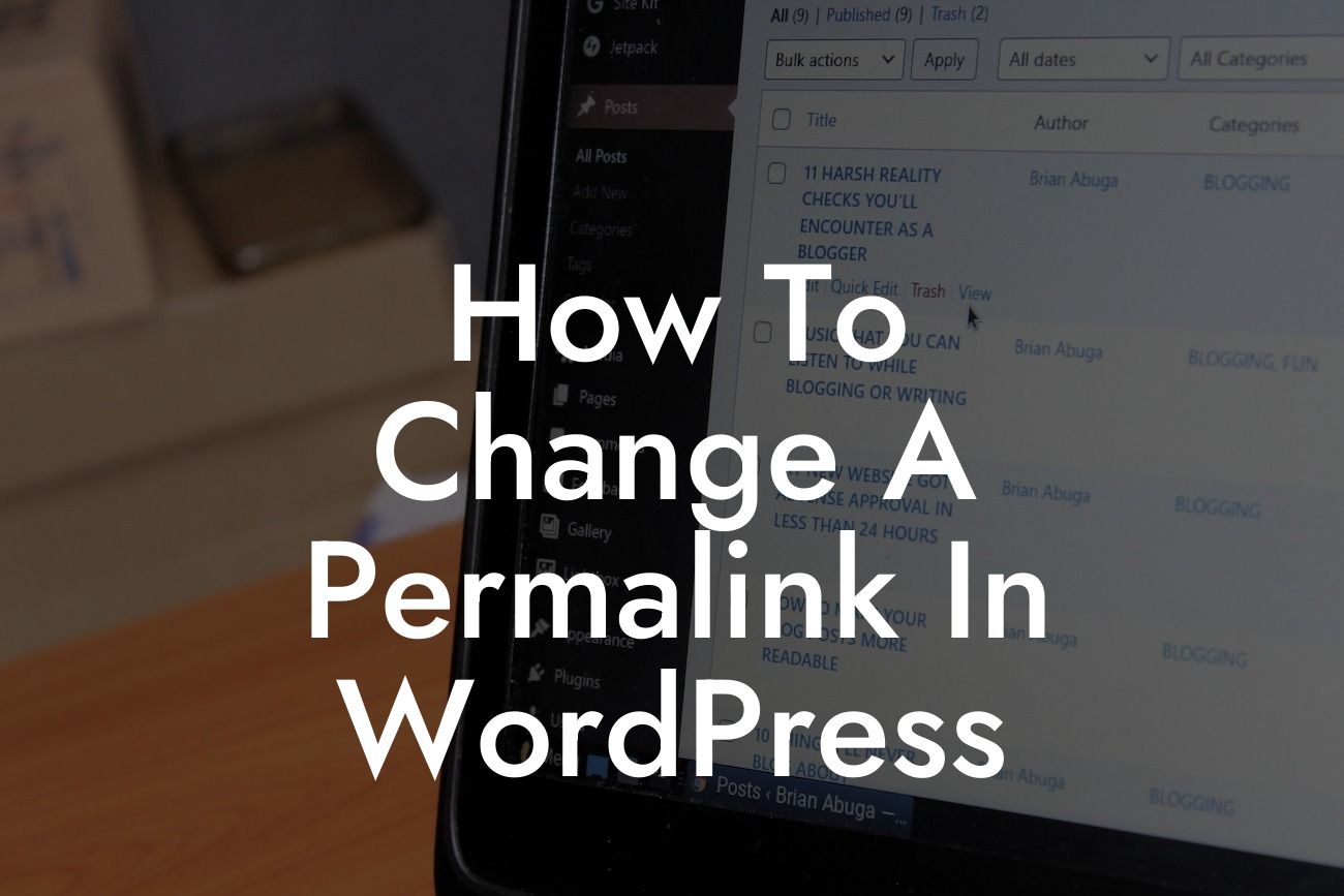 How To Change A Permalink In WordPress