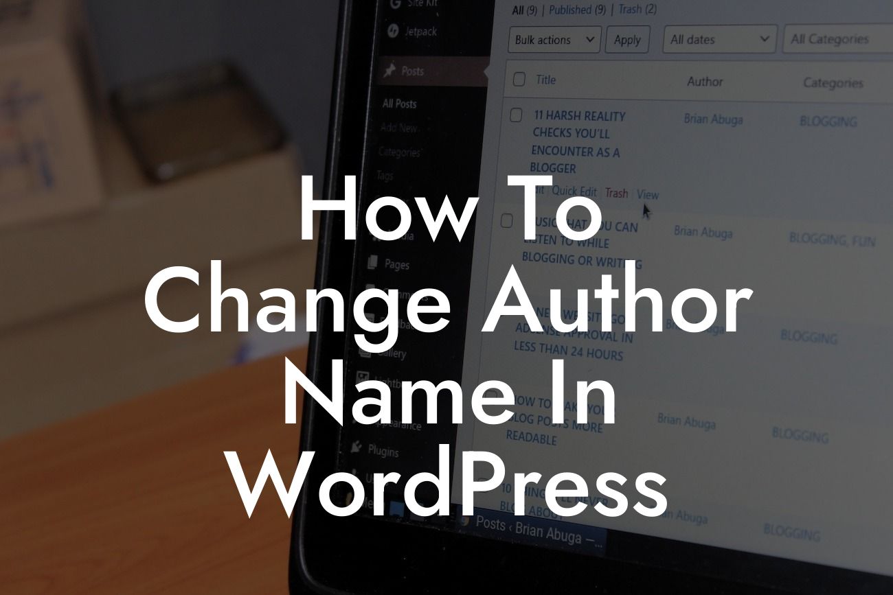 How To Change Author Name In WordPress