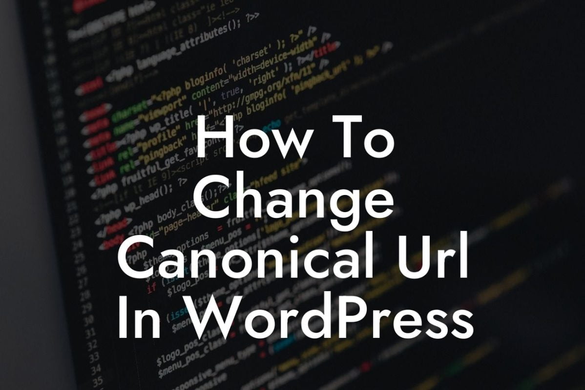 How To Change Canonical Url In WordPress