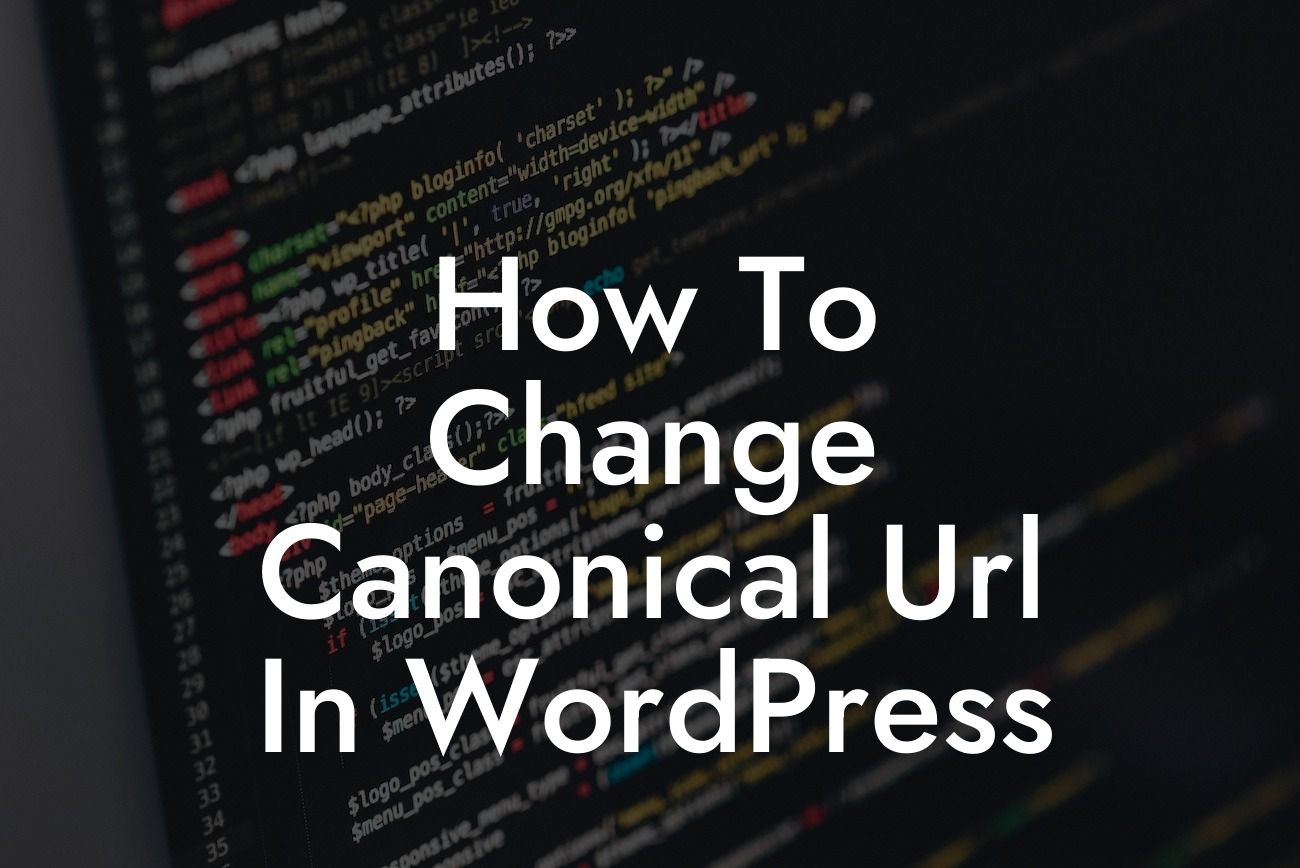 How To Change Canonical Url In WordPress