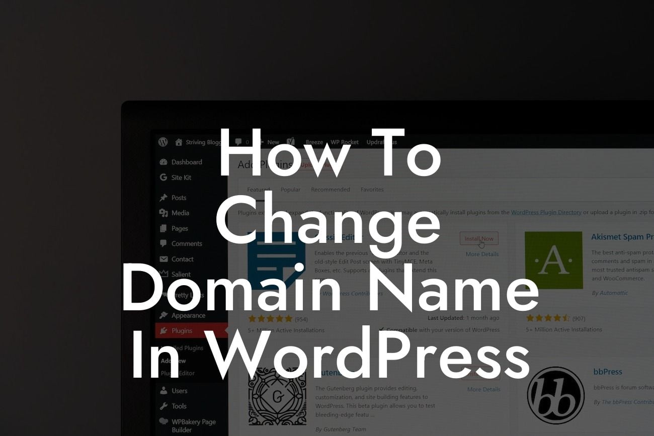 How To Change Domain Name In WordPress