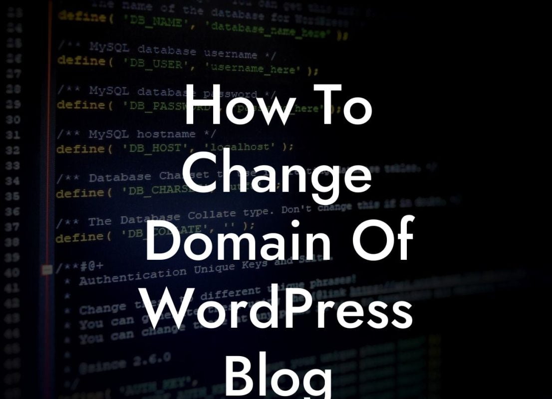 How To Change Domain Of WordPress Blog