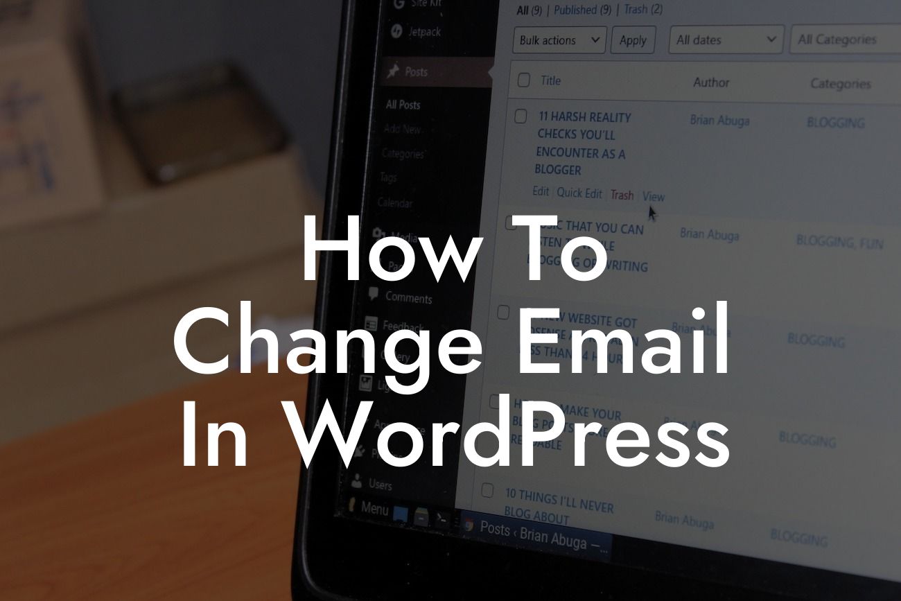 How To Change Email In WordPress