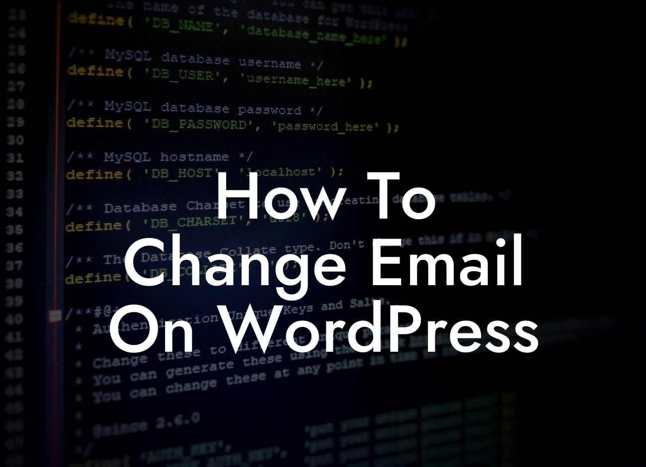 How To Change Email On WordPress