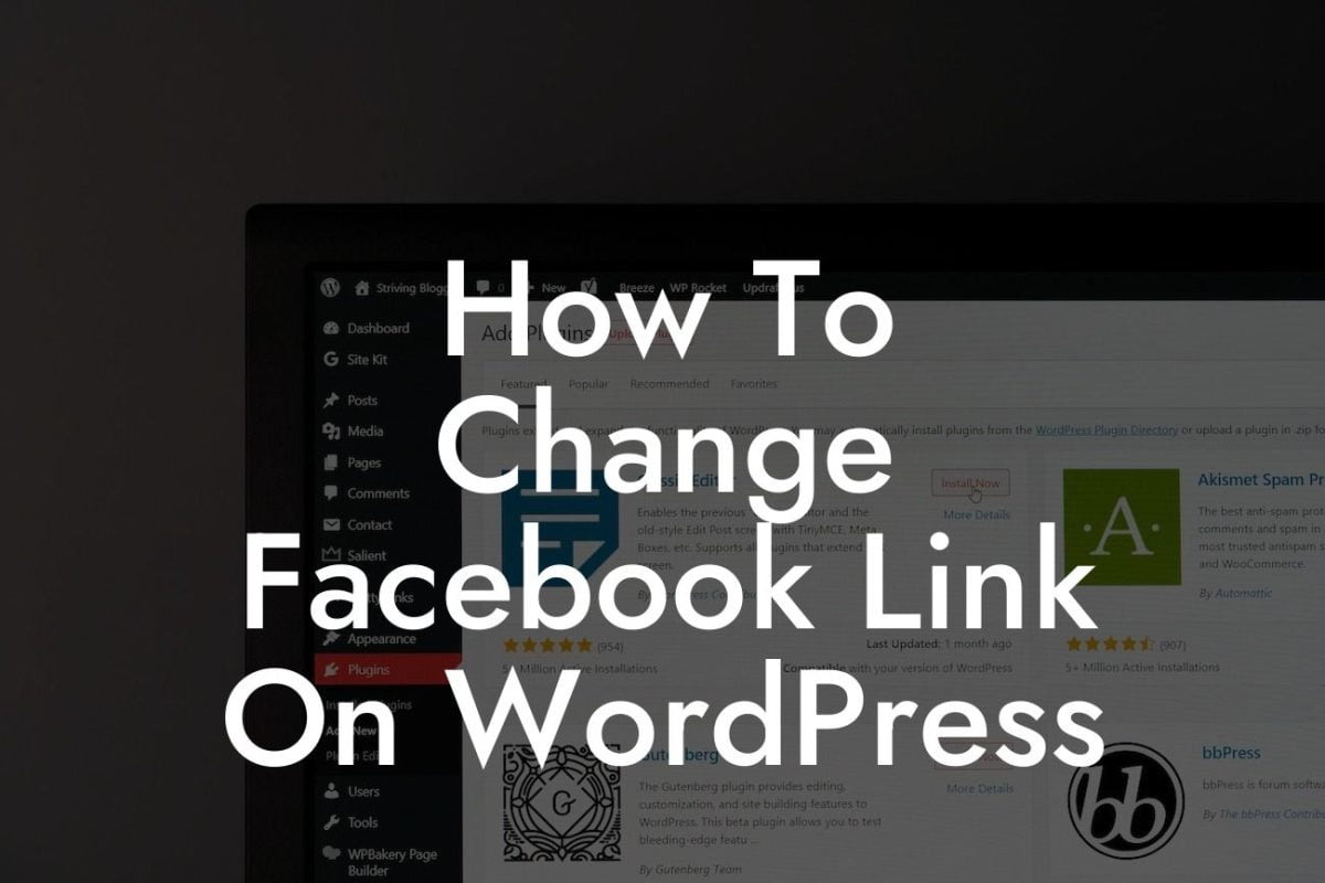 How To Change Facebook Link On WordPress