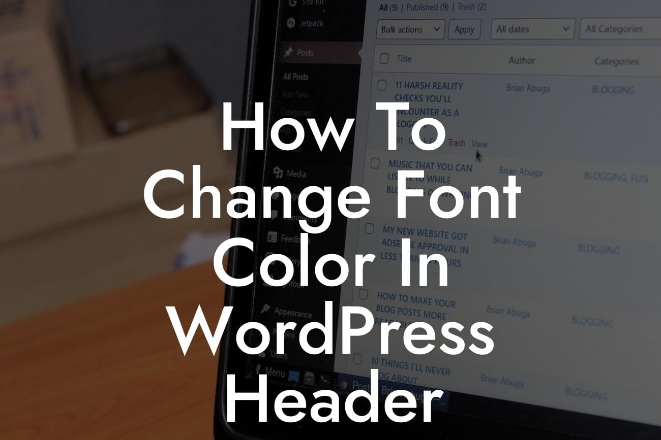 How To Change Font Color In WordPress Header