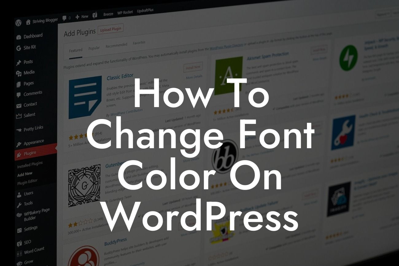 How To Change Font Color On WordPress