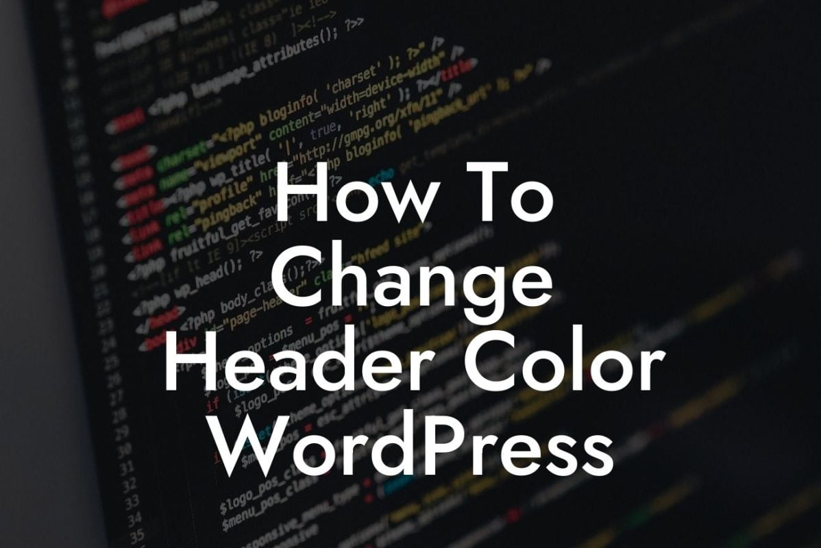 How To Change Header Color WordPress