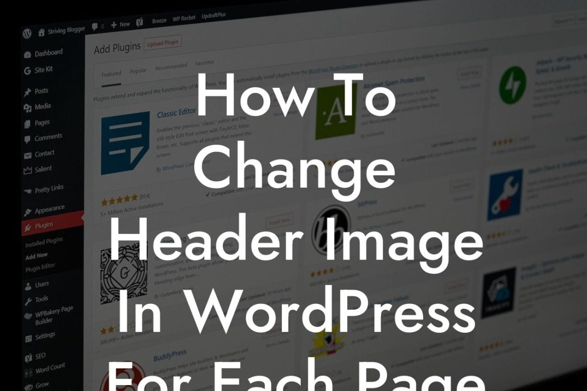 How To Change Header Image In WordPress For Each Page