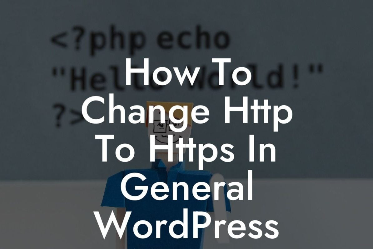 How To Change Http To Https In General WordPress