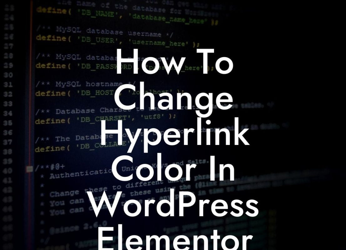 How To Change Hyperlink Color In WordPress Elementor