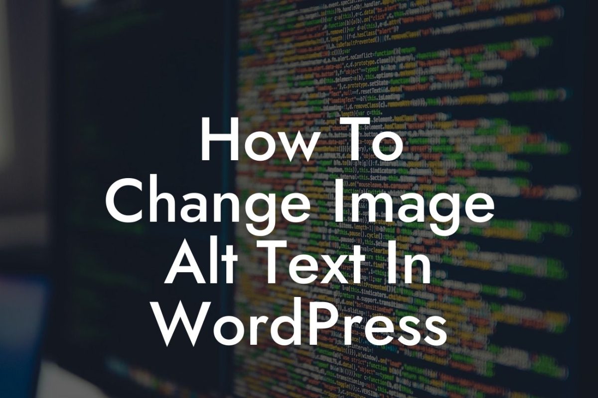 How To Change Image Alt Text In WordPress