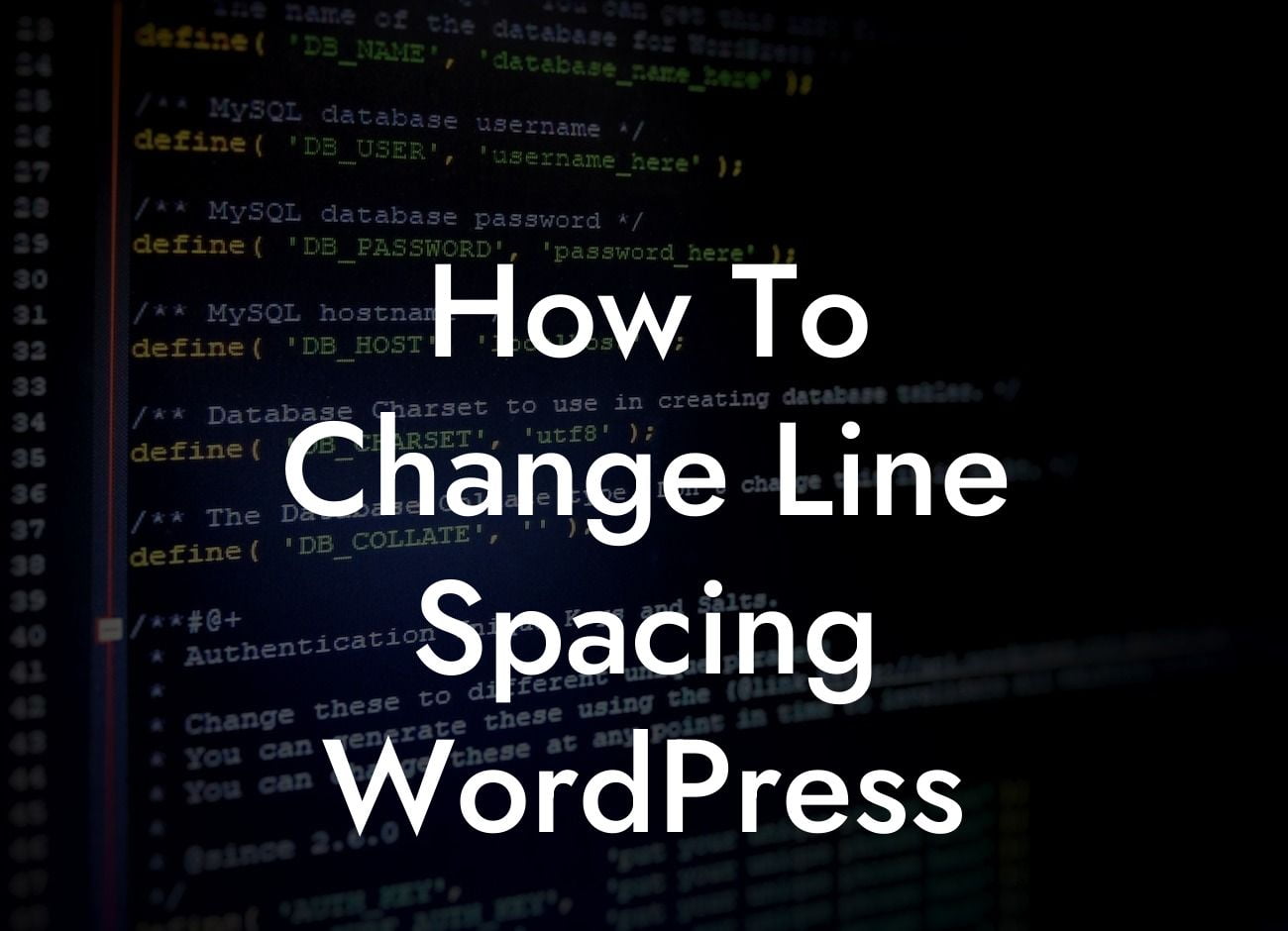 How To Change Line Spacing WordPress