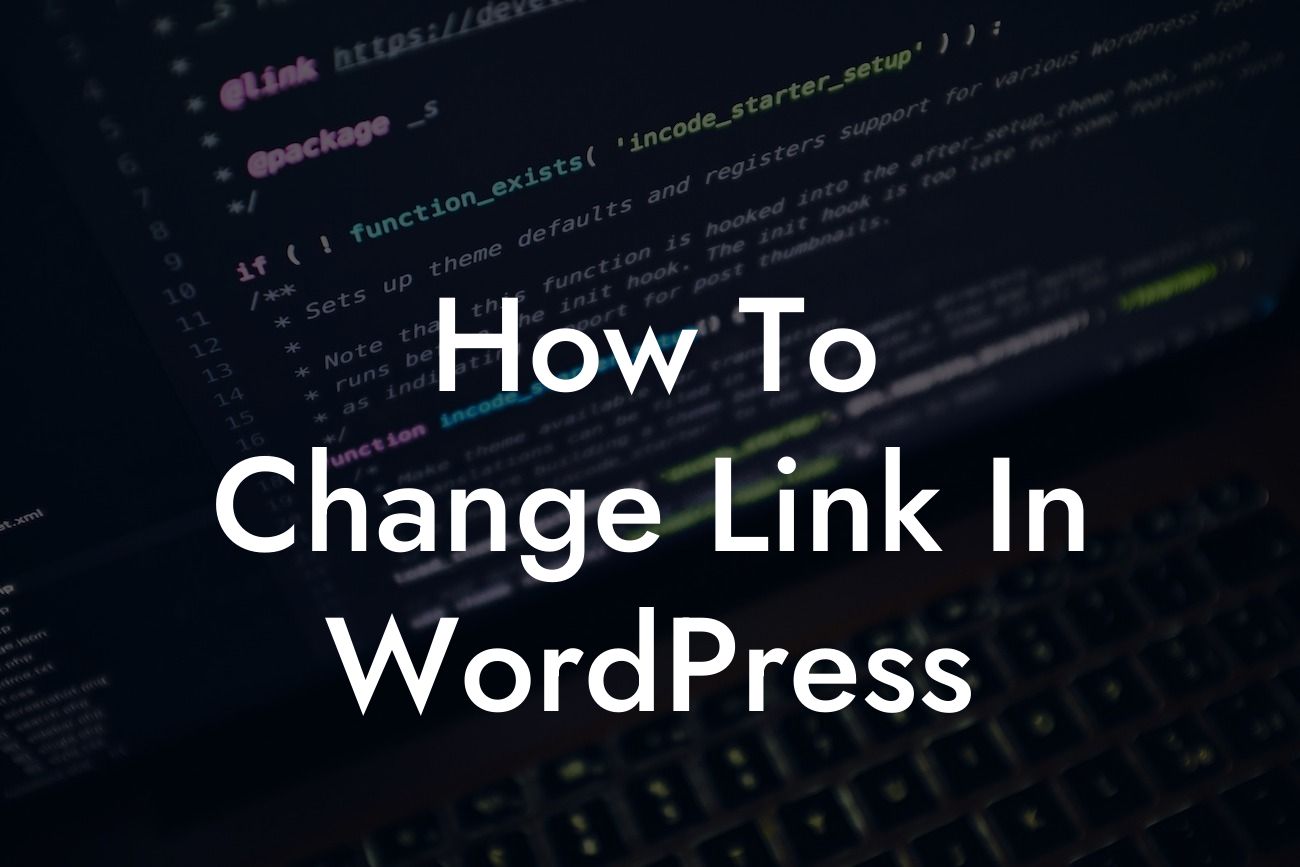 How To Change Link In WordPress