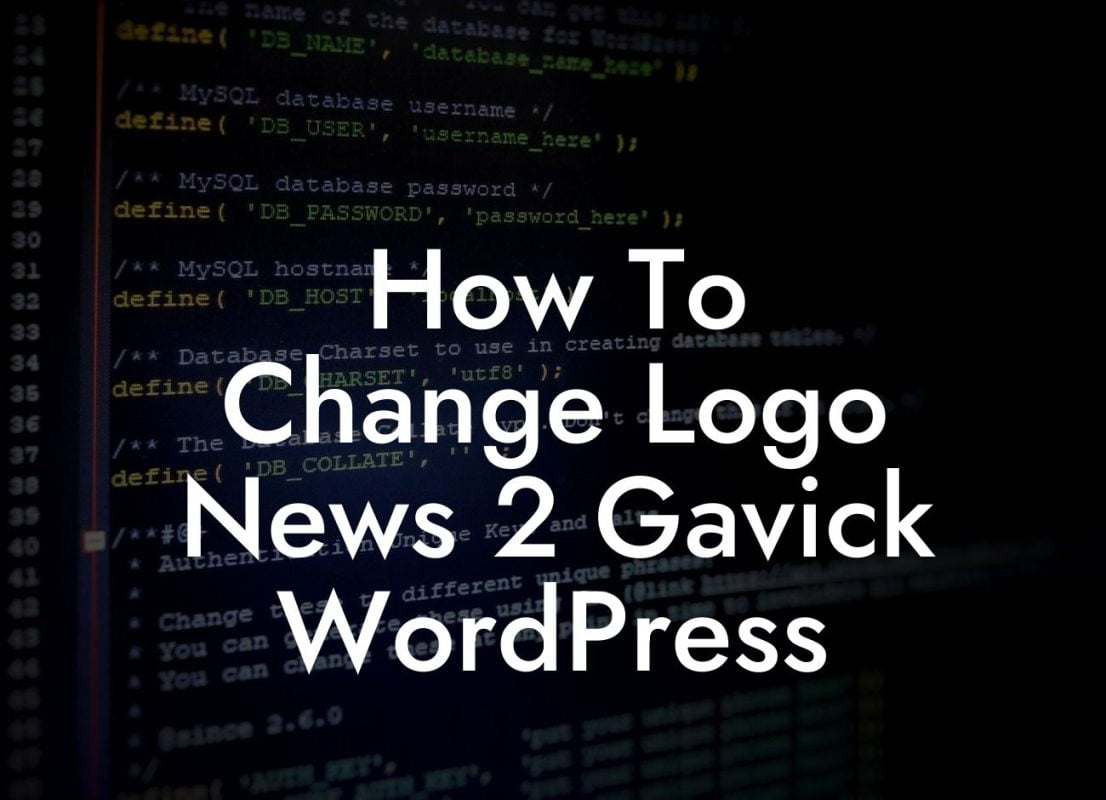 How To Change Logo News 2 Gavick WordPress