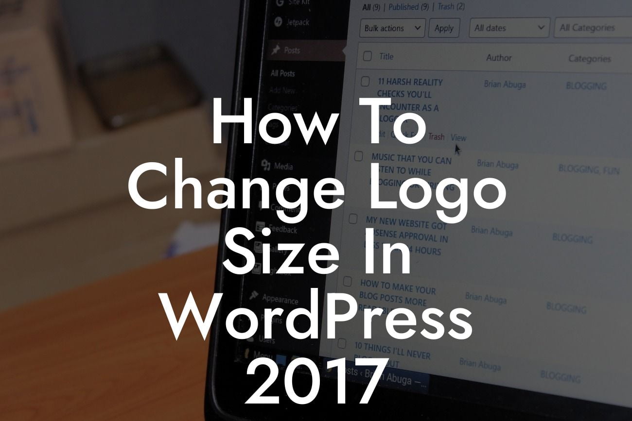 How To Change Logo Size In WordPress 2017