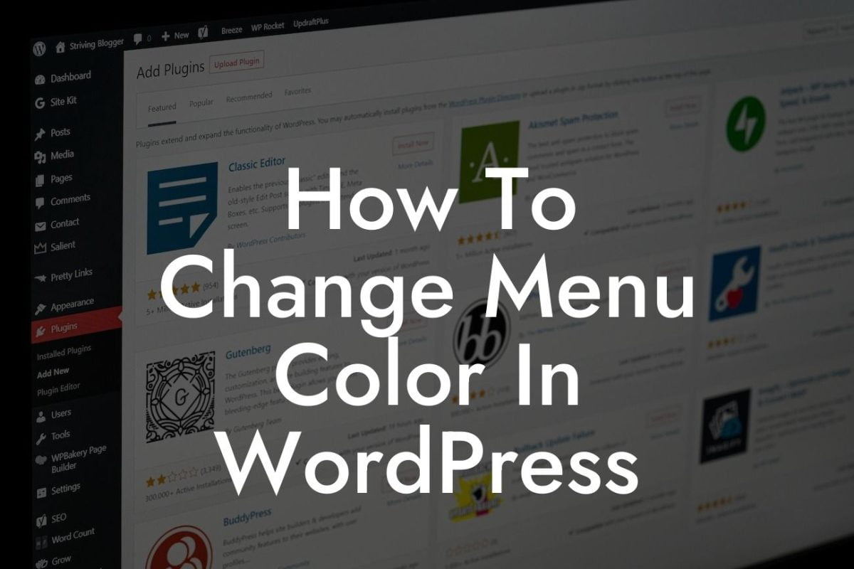 How To Change Menu Color In WordPress