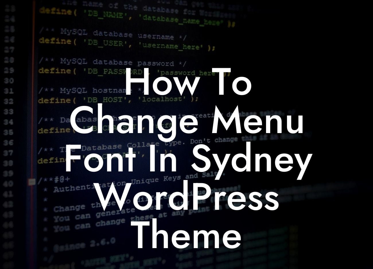 How To Change Menu Font In Sydney WordPress Theme