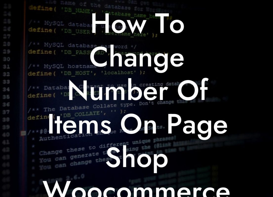 How To Change Number Of Items On Page Shop Woocommerce Elegant