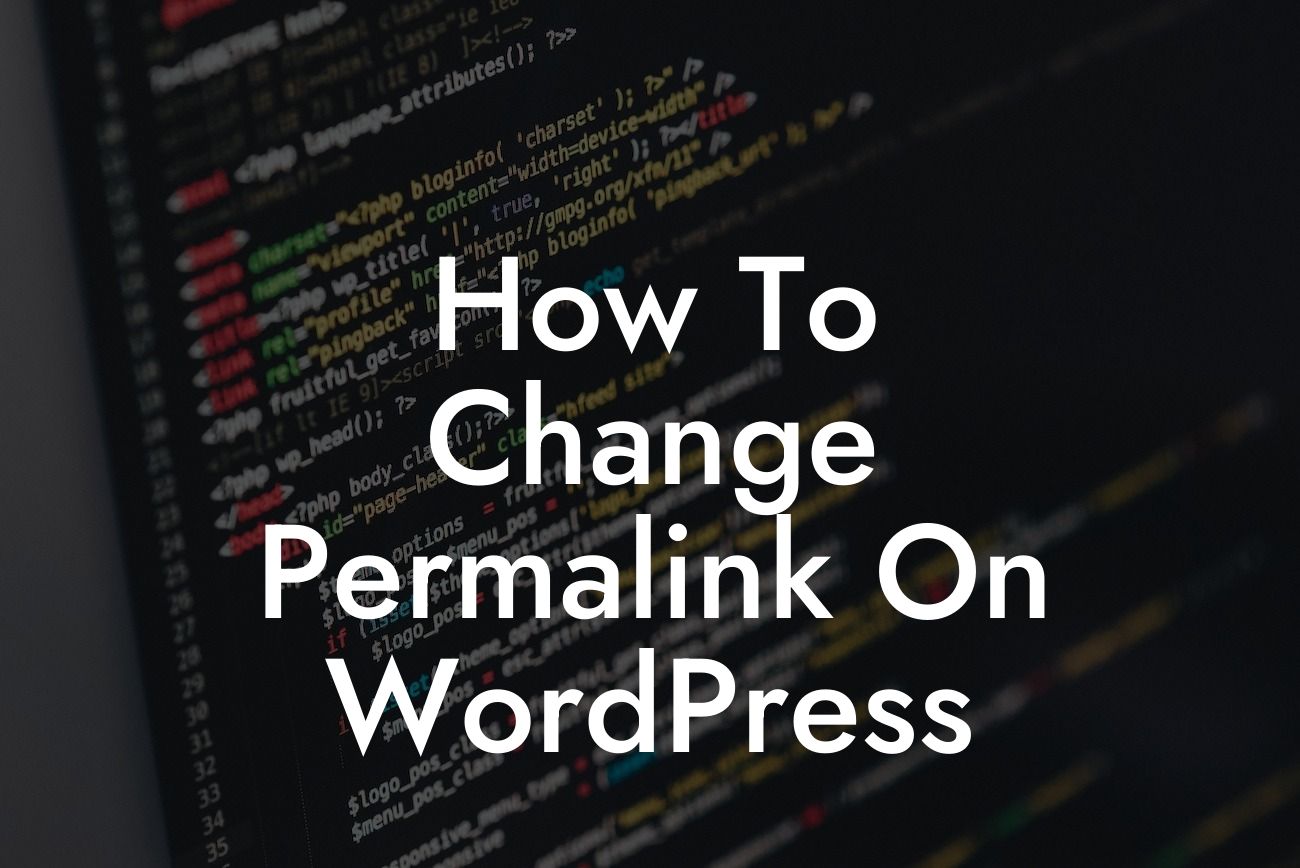 How To Change Permalink On WordPress