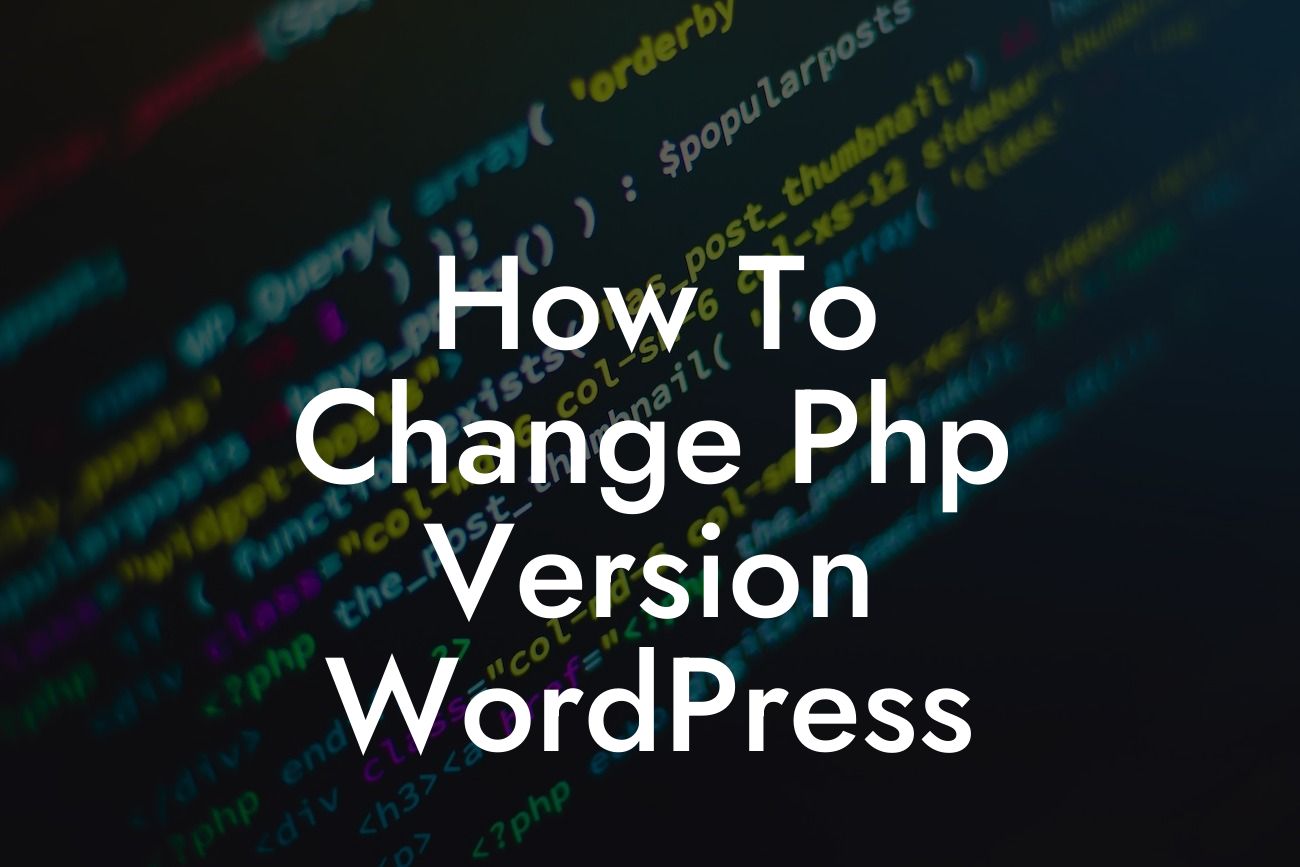 How To Change Php Version WordPress