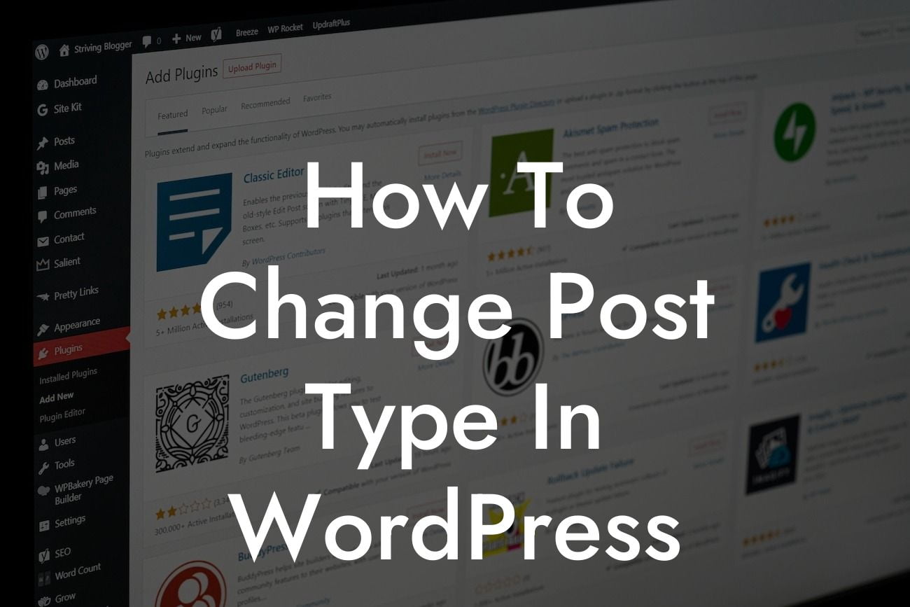 How To Change Post Type In WordPress