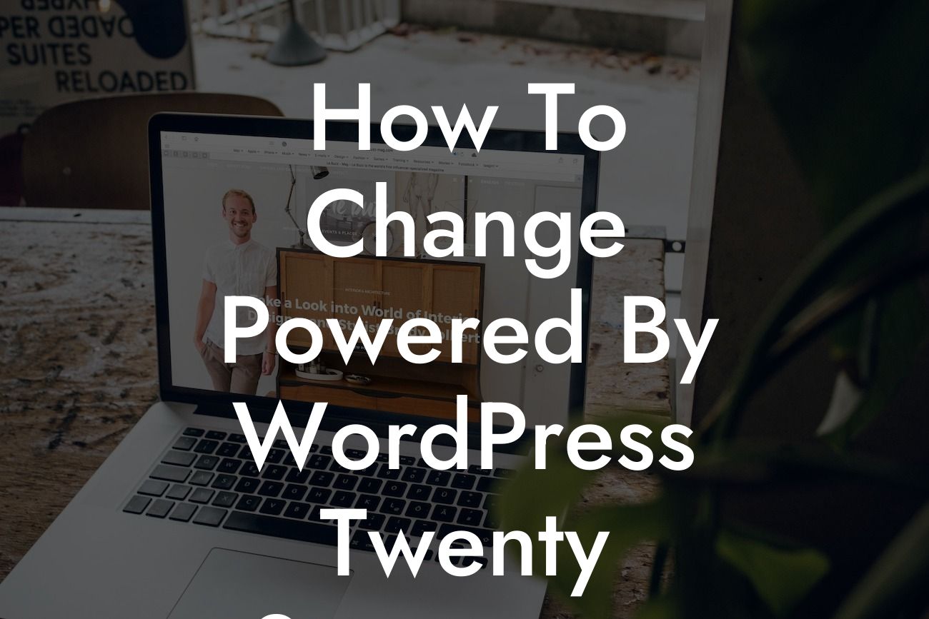 How To Change Powered By WordPress Twenty Seventeen