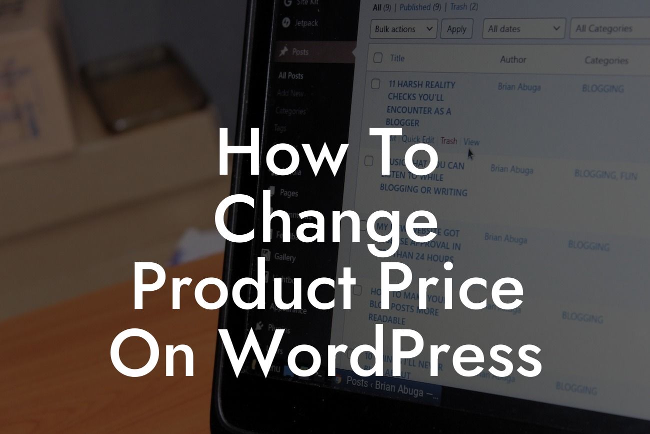 How To Change Product Price On WordPress