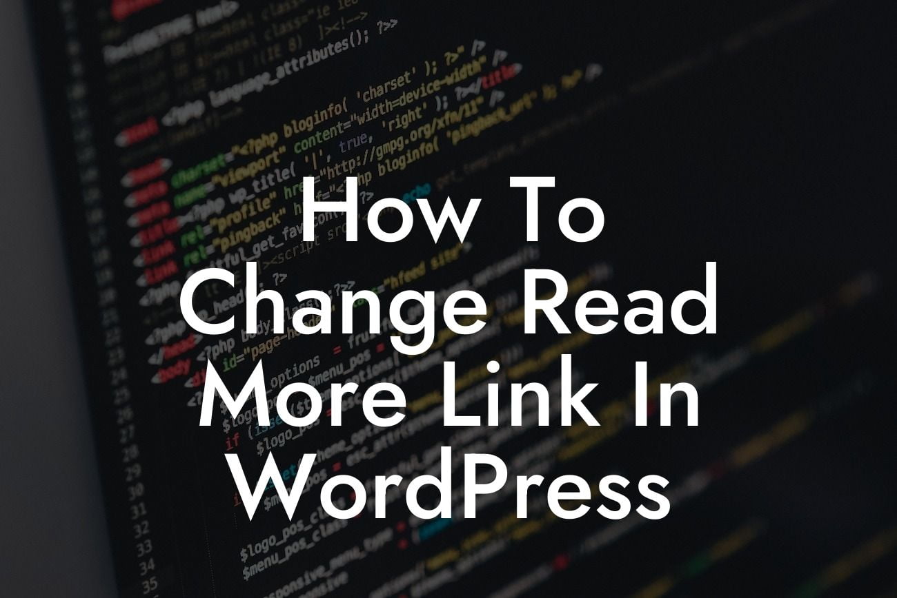 How To Change Read More Link In WordPress