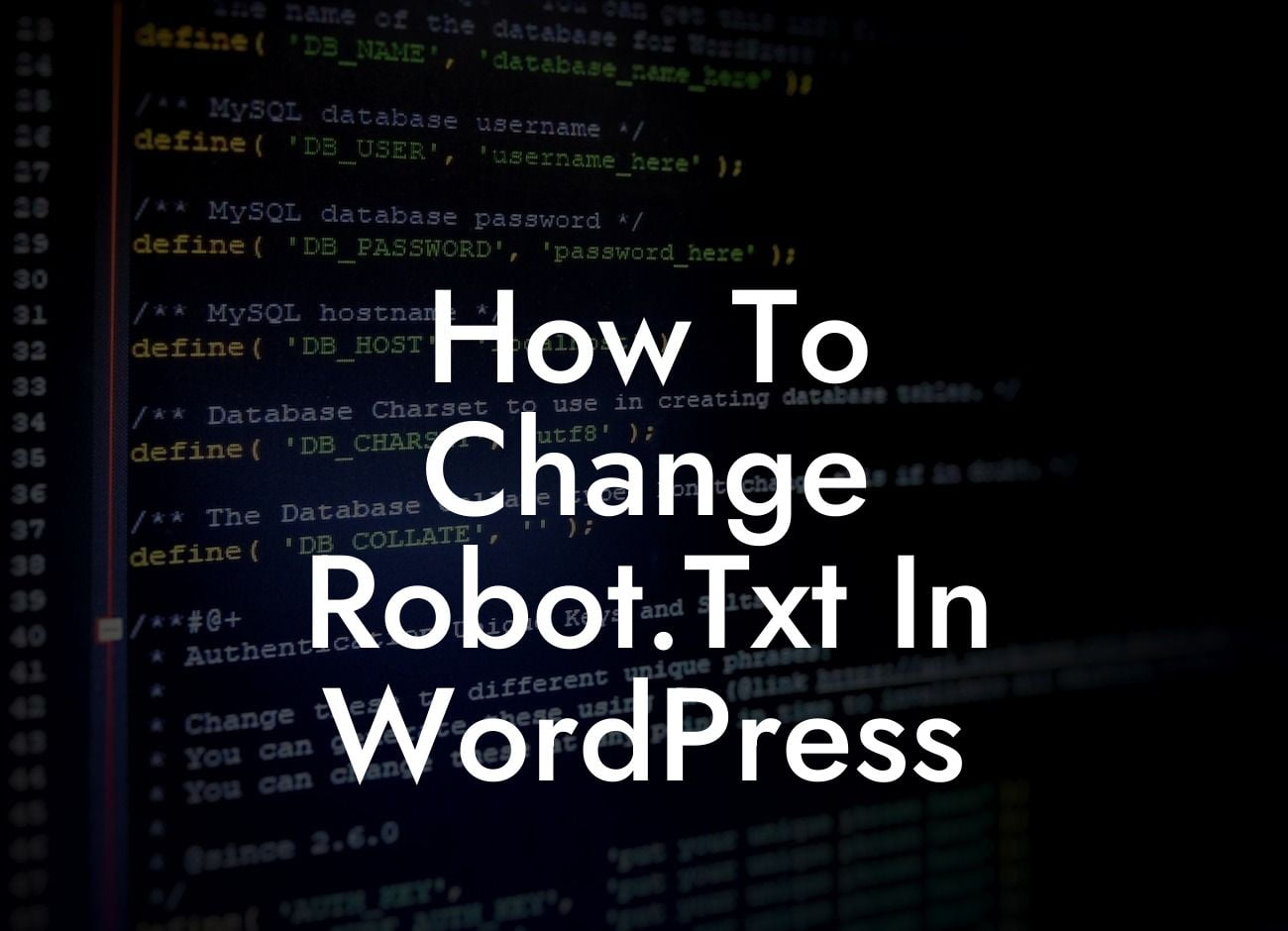 How To Change Robot.Txt In WordPress