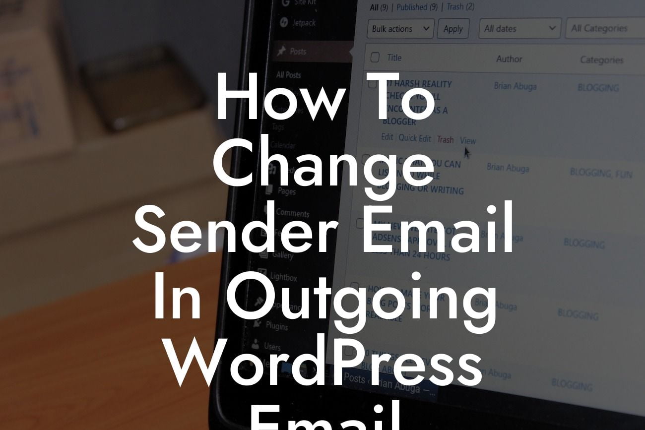How To Change Sender Email In Outgoing WordPress Email