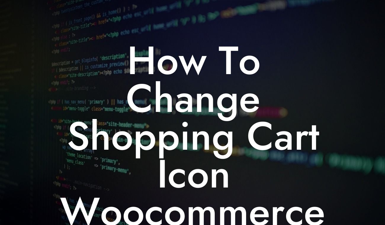 How To Change Shopping Cart Icon Woocommerce