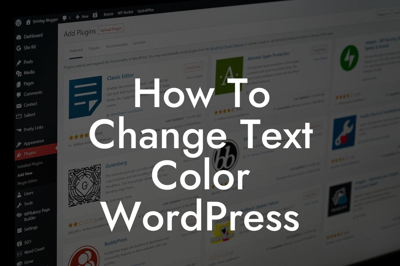 How To Change Text Color WordPress