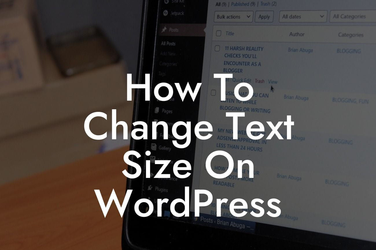 How To Change Text Size On WordPress