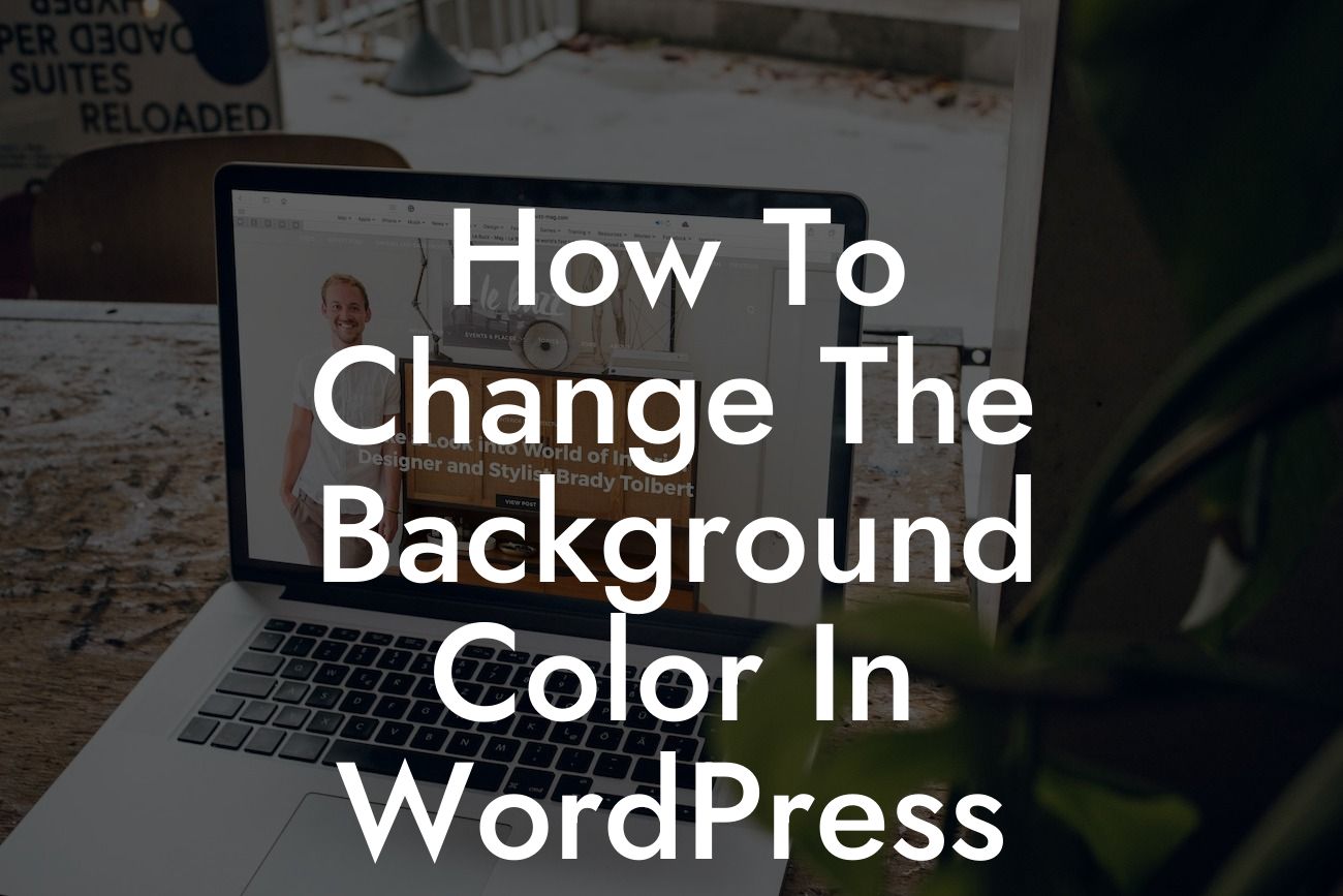 How To Change The Background Color In WordPress