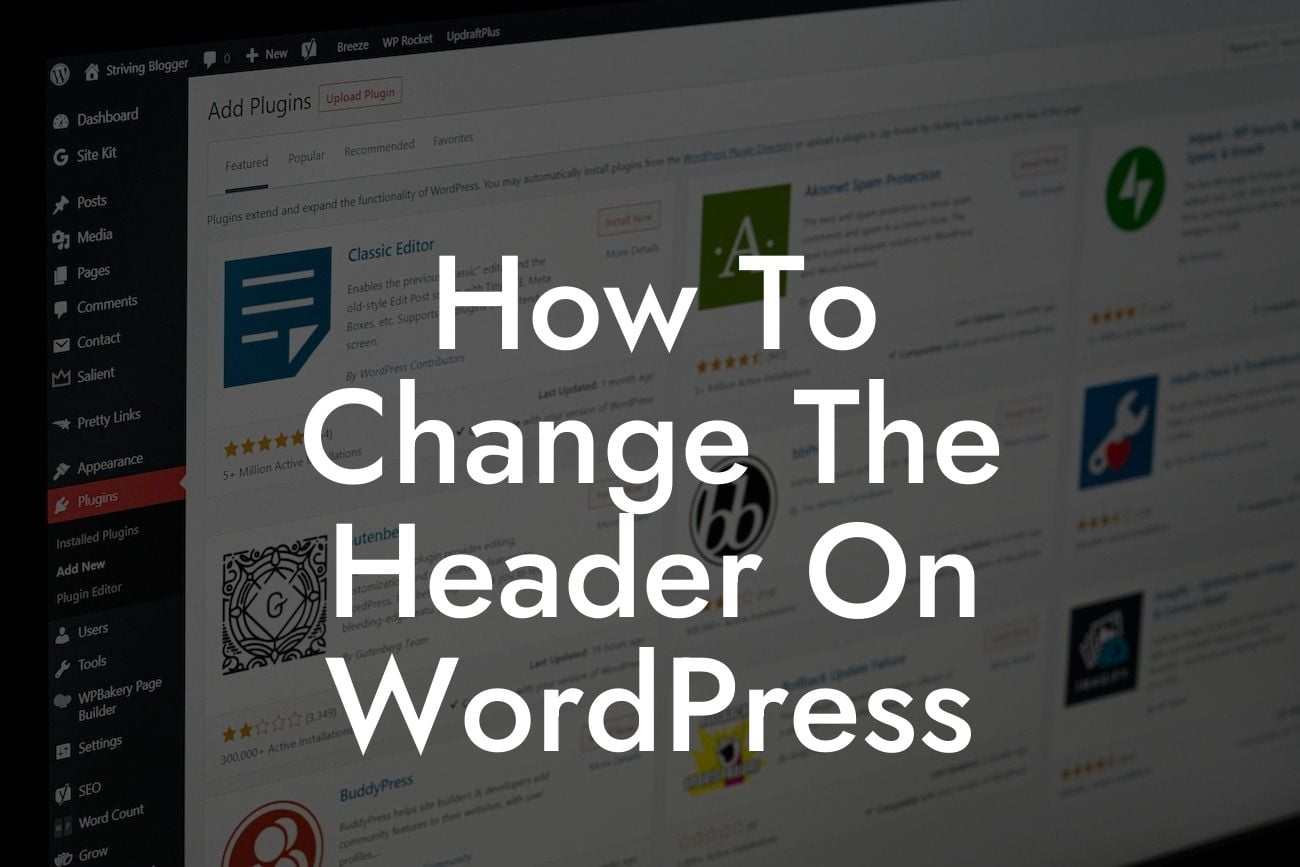 How To Change The Header On WordPress
