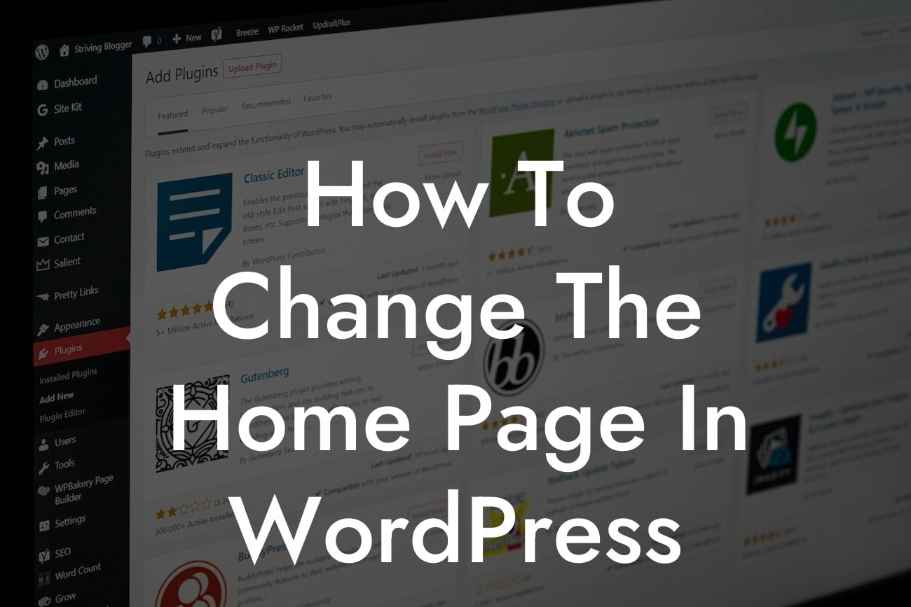 How To Change The Home Page In WordPress