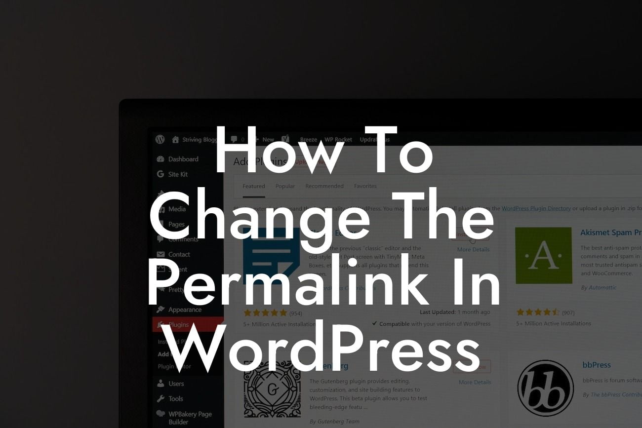 How To Change The Permalink In WordPress