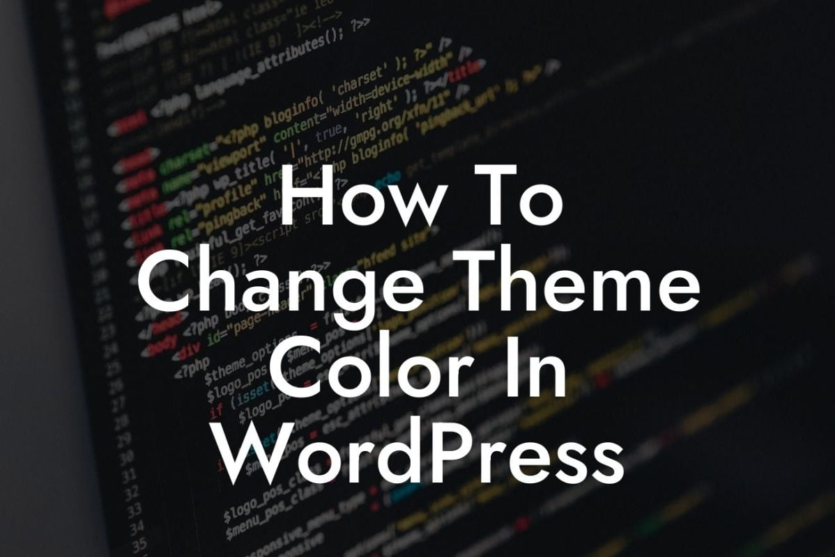 How To Change Theme Color In WordPress