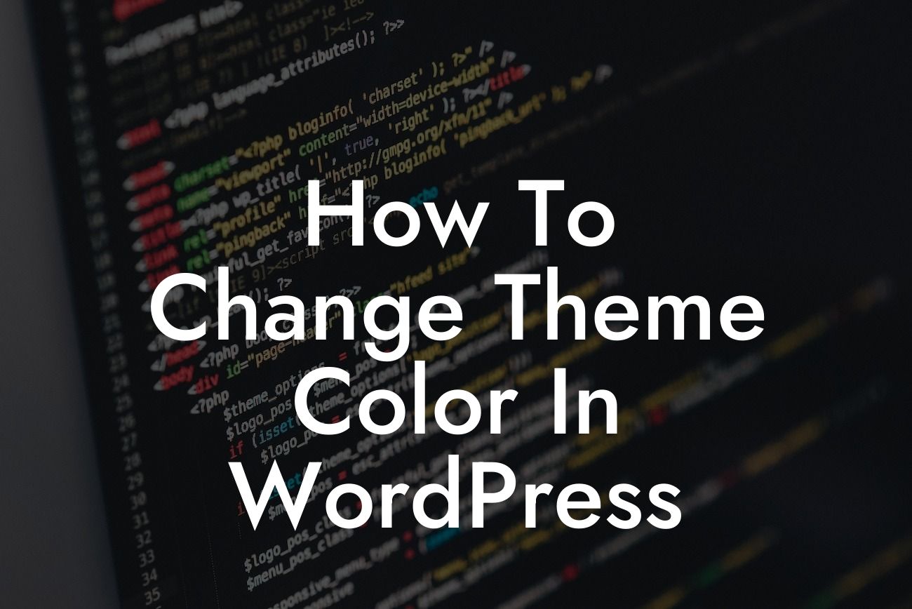 How To Change Theme Color In WordPress