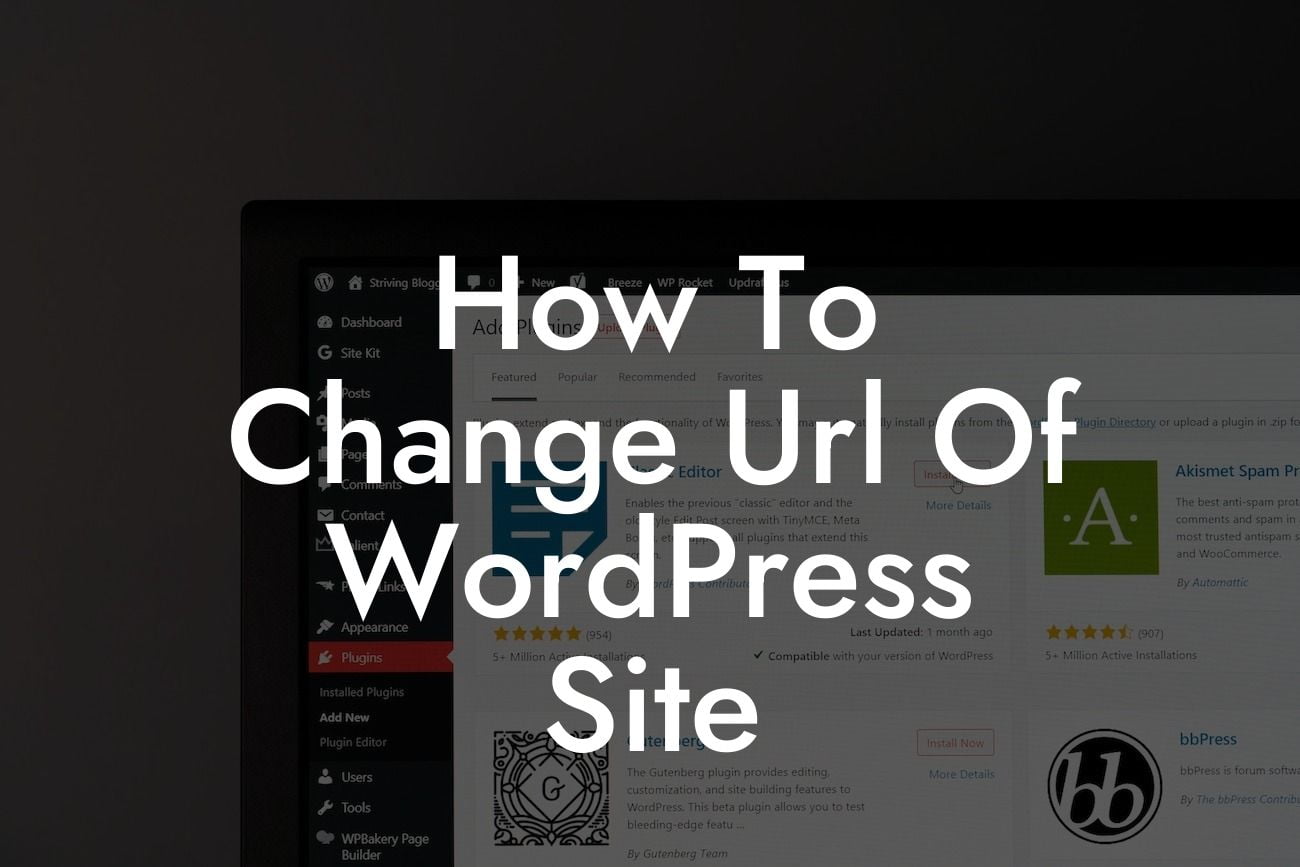 How To Change Url Of WordPress Site